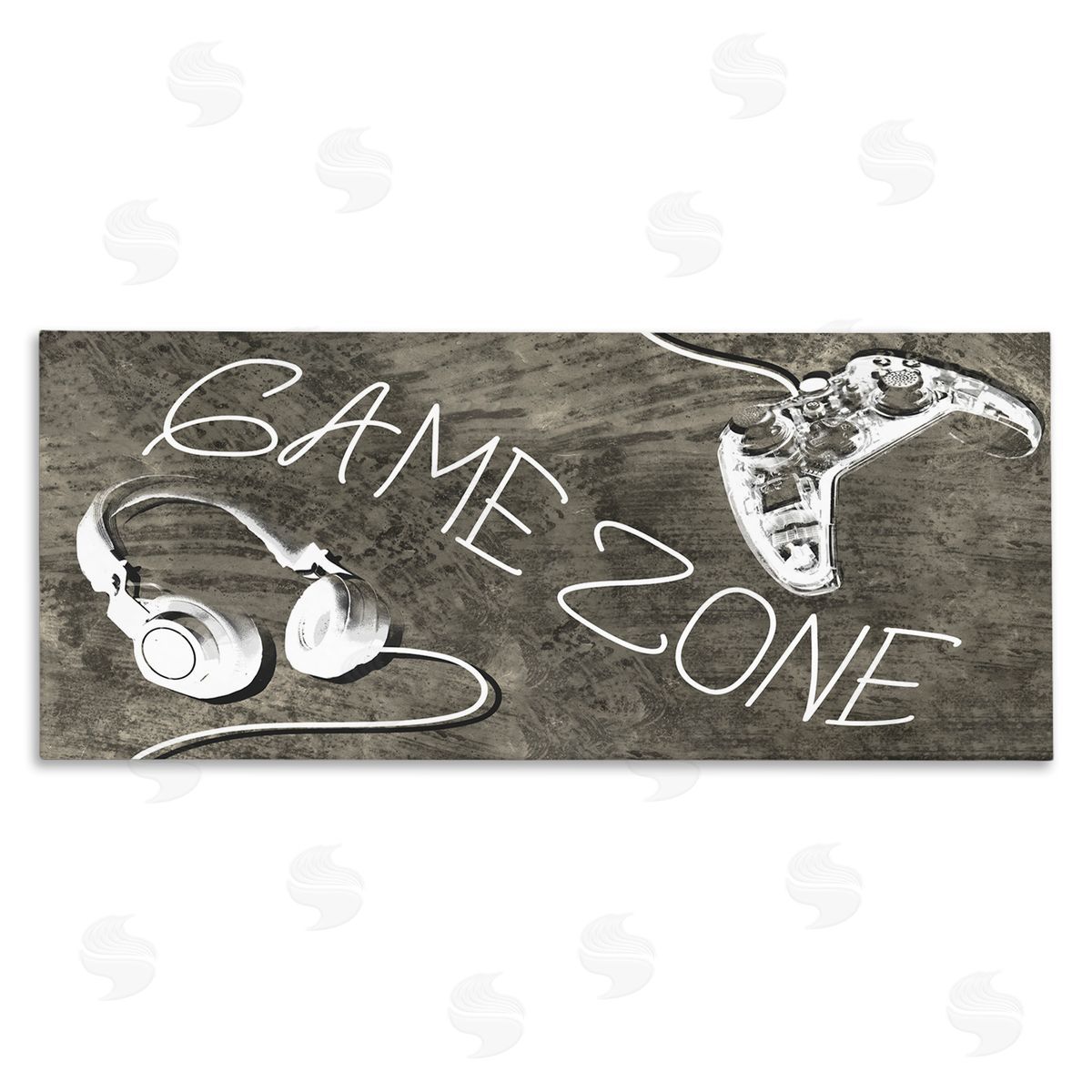 Stupell Studio Game Zone Phrase Music Headset Video Game Controller