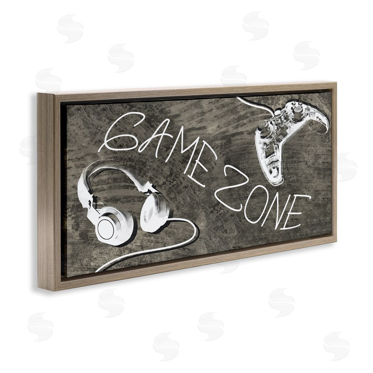 Stupell Studio Game Zone Phrase Music Headset Video Game Controller