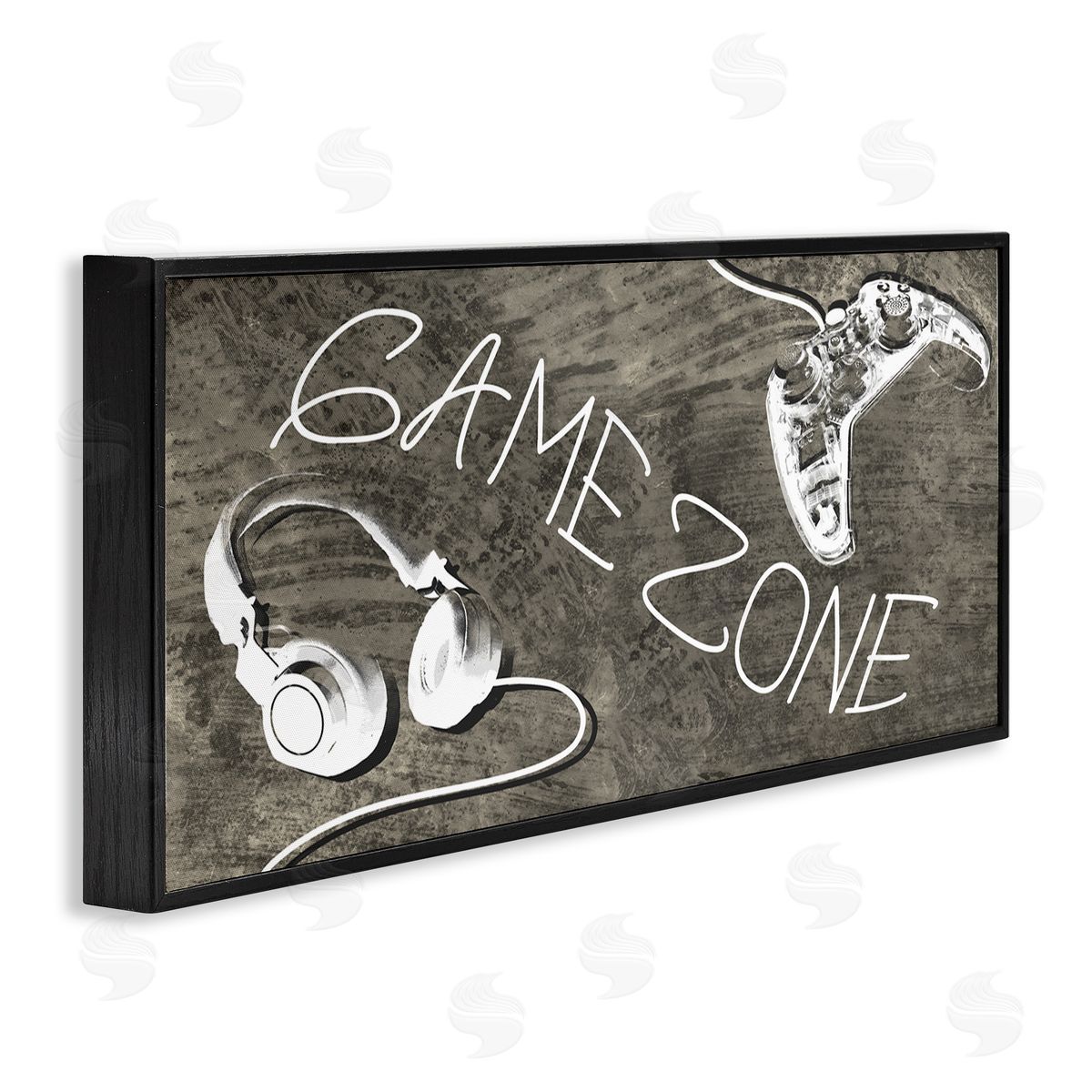 Stupell Studio Game Zone Phrase Music Headset Video Game Controller