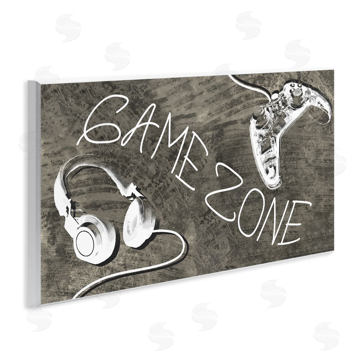 Stupell Studio Game Zone Phrase Music Headset Video Game Controller