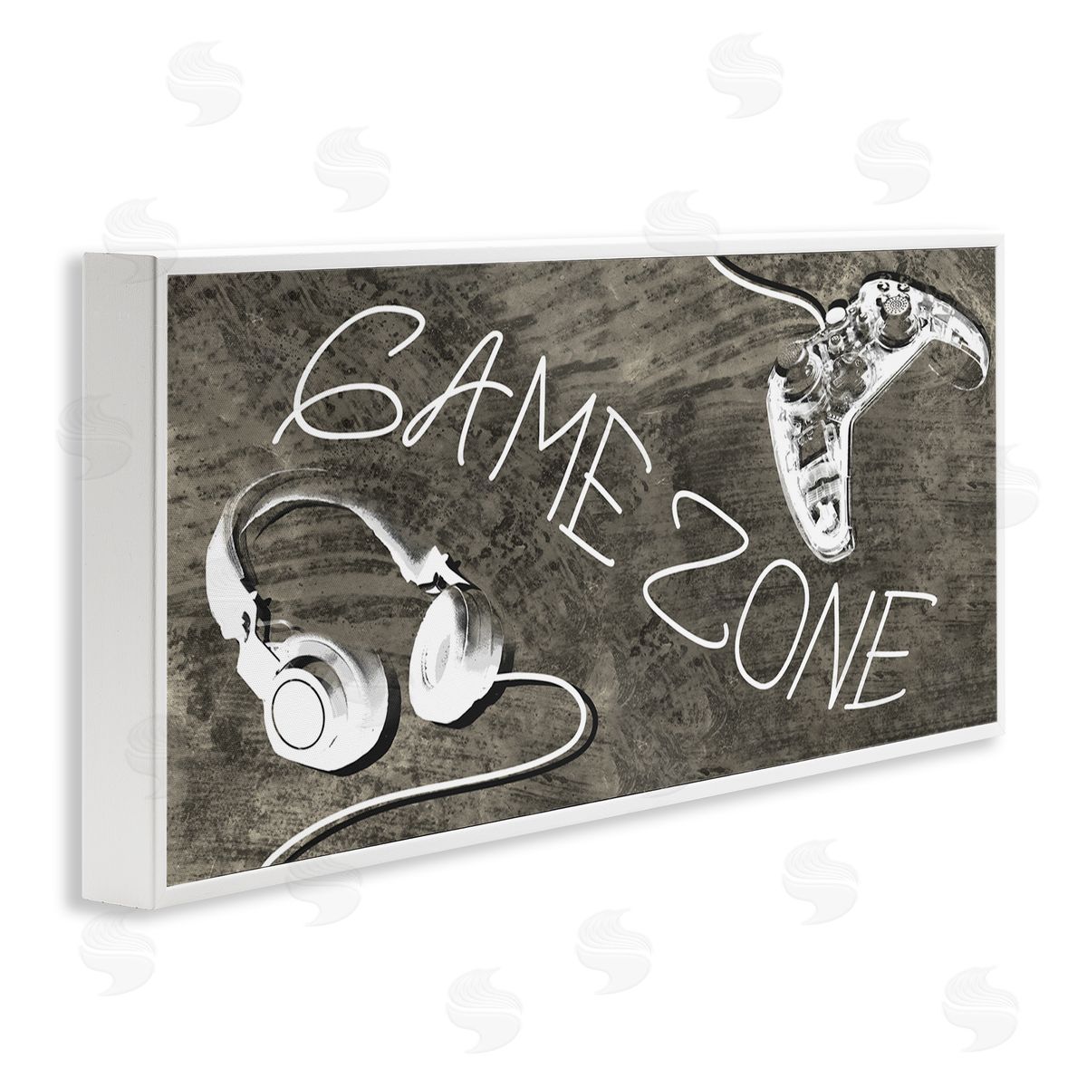 Stupell Studio Game Zone Phrase Music Headset Video Game Controller