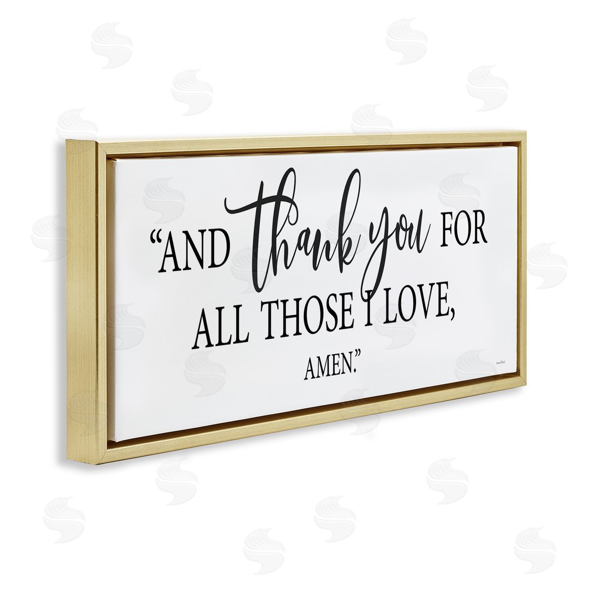 Lettered and Lined Thank You For Those I Love Spiritual Phrase