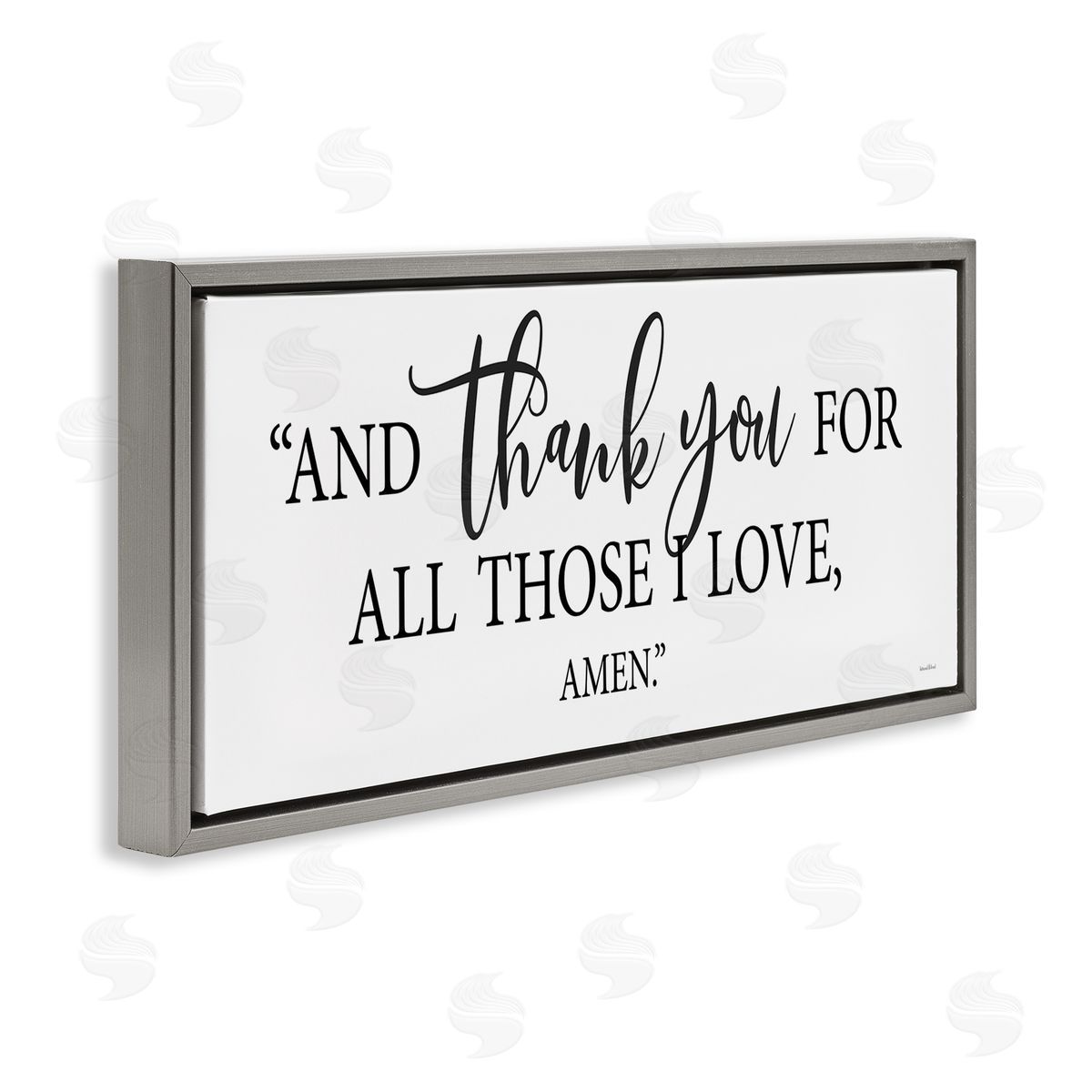 Lettered and Lined Thank You For Those I Love Spiritual Phrase