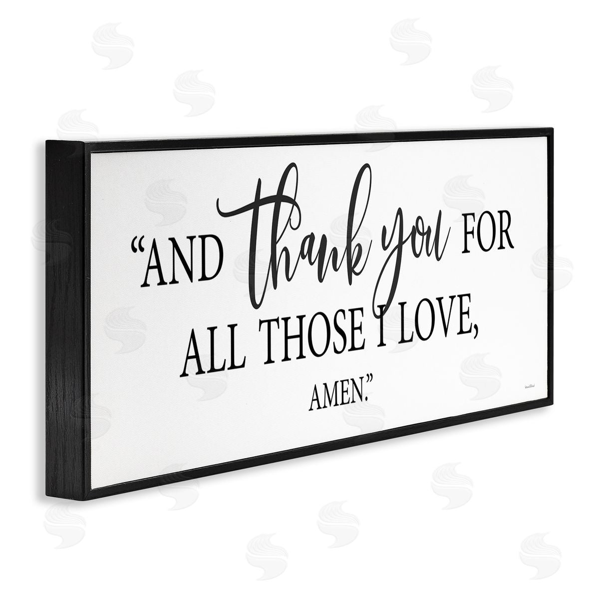 Lettered and Lined Thank You For Those I Love Spiritual Phrase