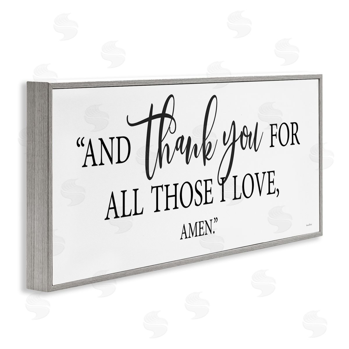 Lettered and Lined Thank You For Those I Love Spiritual Phrase