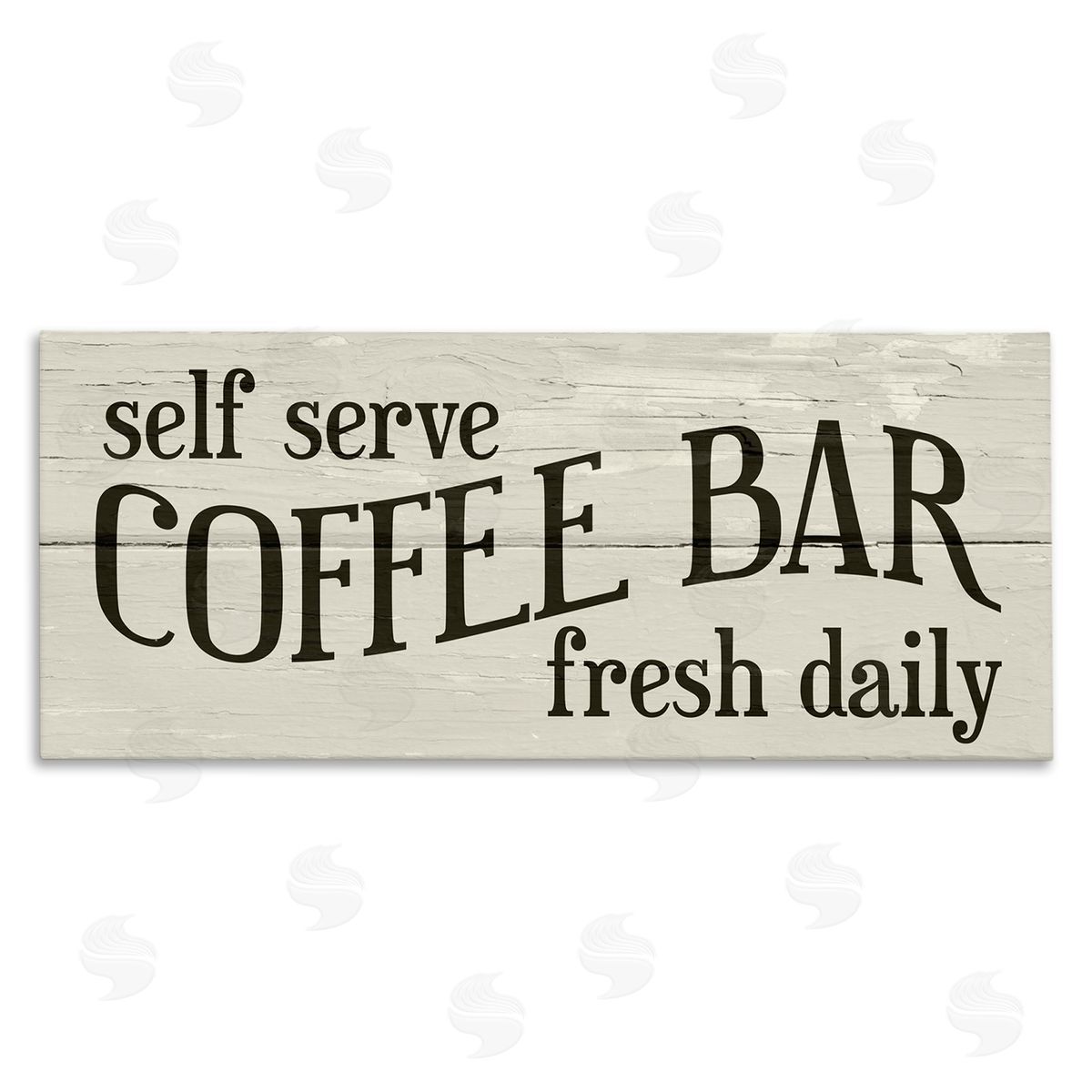 Stupell Studio Self Serve Coffe_sidee Bar Sign Rustic Plank Pattern