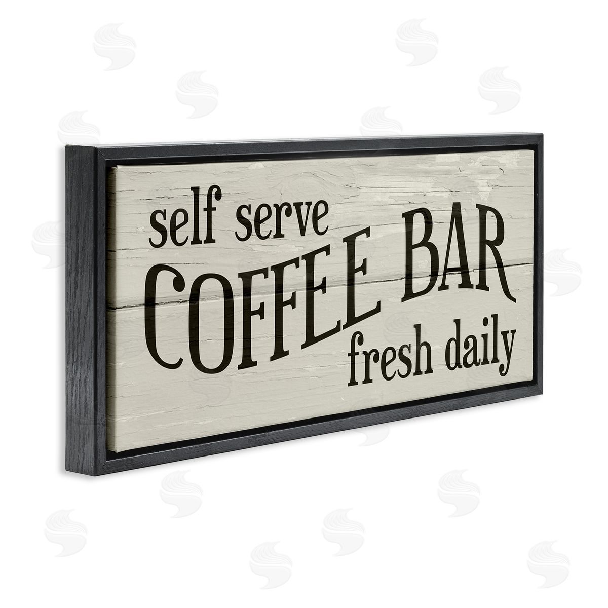 Stupell Studio Self Serve Coffe_sidee Bar Sign Rustic Plank Pattern