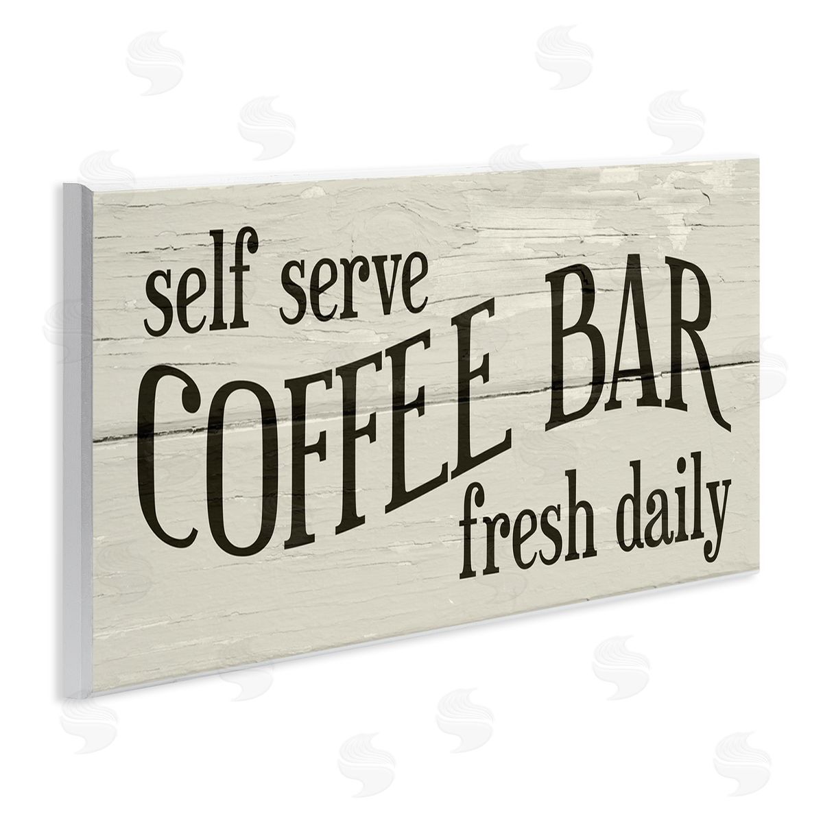 Stupell Studio Self Serve Coffe_sidee Bar Sign Rustic Plank Pattern