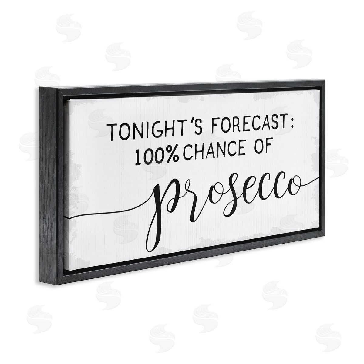 Stupell Studio Tonight's Forecast 100% Prosecco Phrase Wine Lover Humor