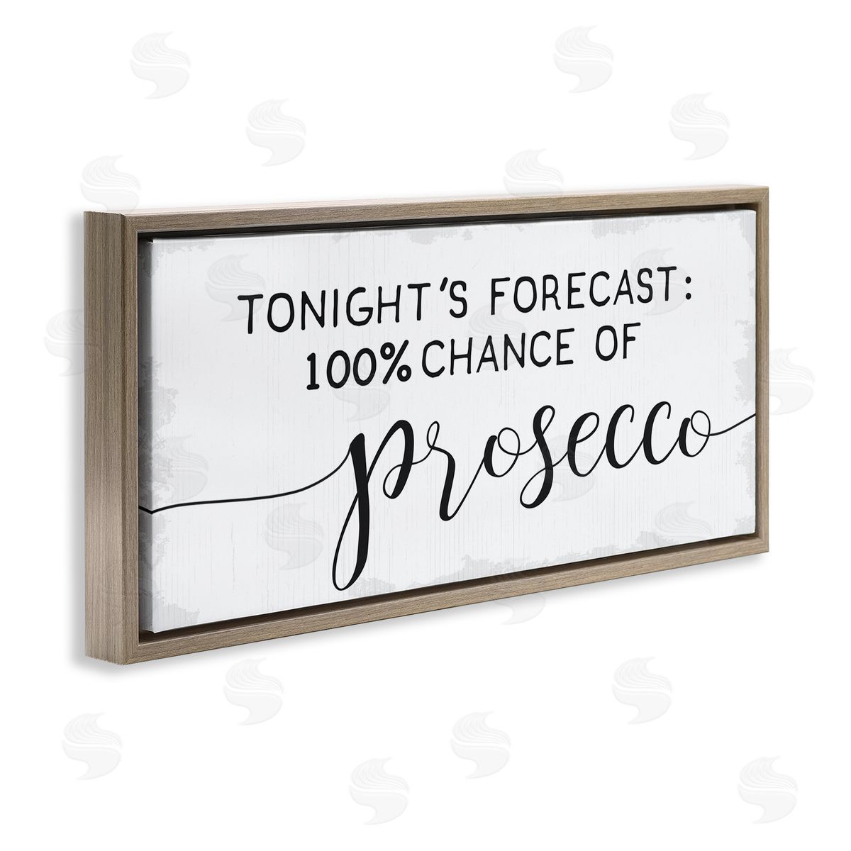 Stupell Studio Tonight's Forecast 100% Prosecco Phrase Wine Lover Humor