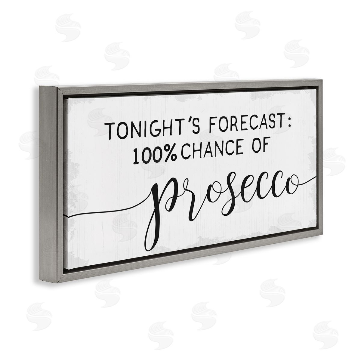 Stupell Studio Tonight's Forecast 100% Prosecco Phrase Wine Lover Humor