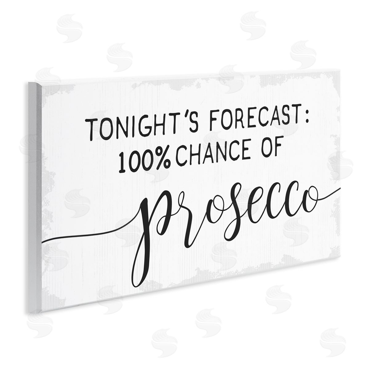 Stupell Studio Tonight's Forecast 100% Prosecco Phrase Wine Lover Humor