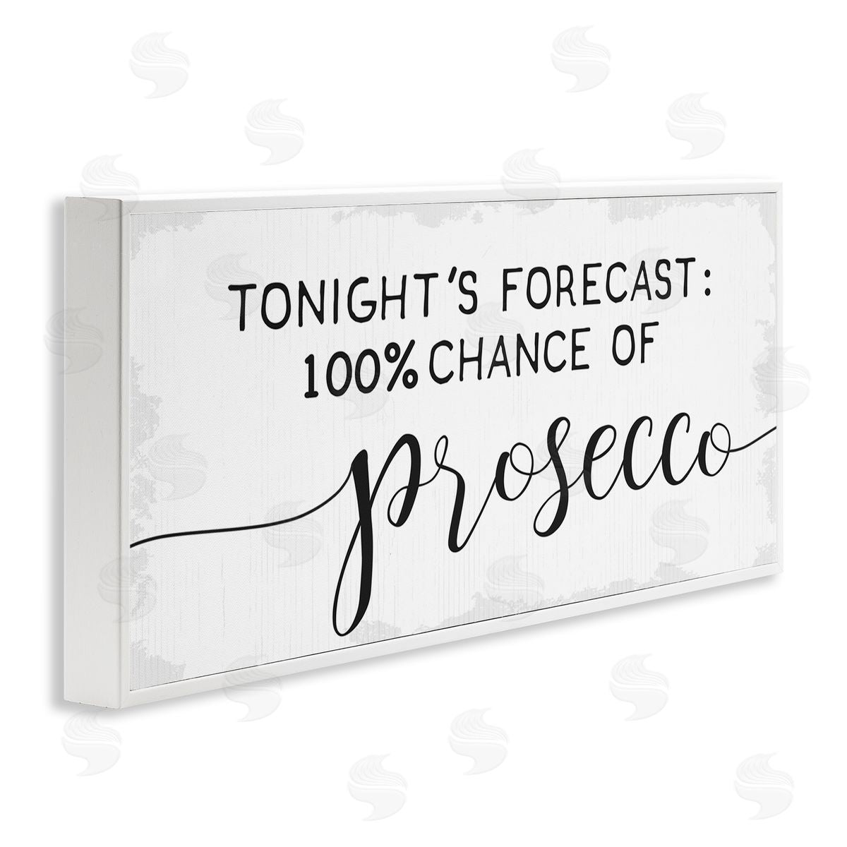 Stupell Studio Tonight's Forecast 100% Prosecco Phrase Wine Lover Humor