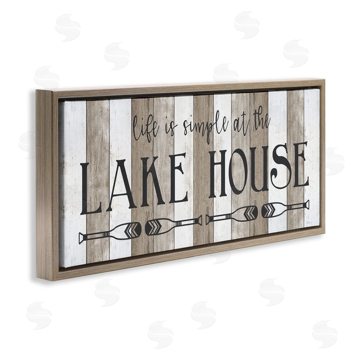 Natalie Carpentieri Life's Simple At Lake House Sign Rustic Pattern
