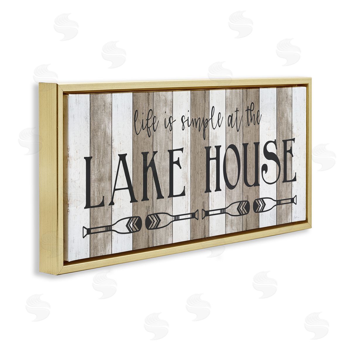 Natalie Carpentieri Life's Simple At Lake House Sign Rustic Pattern