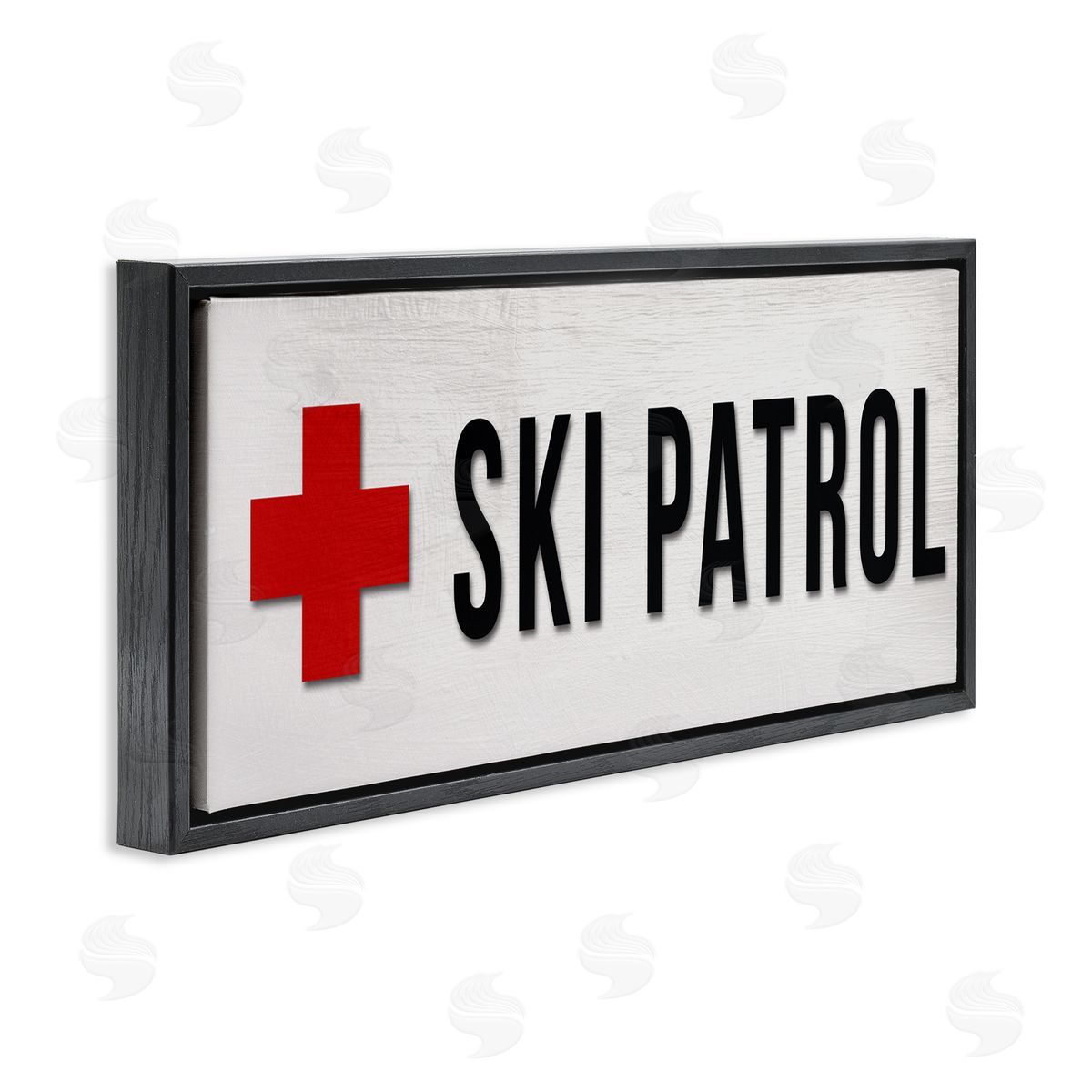 Stupell Studio Ski Patrol Red Cross Symbol Winter Mountain Sports