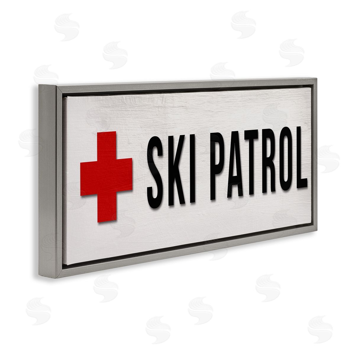 Stupell Studio Ski Patrol Red Cross Symbol Winter Mountain Sports