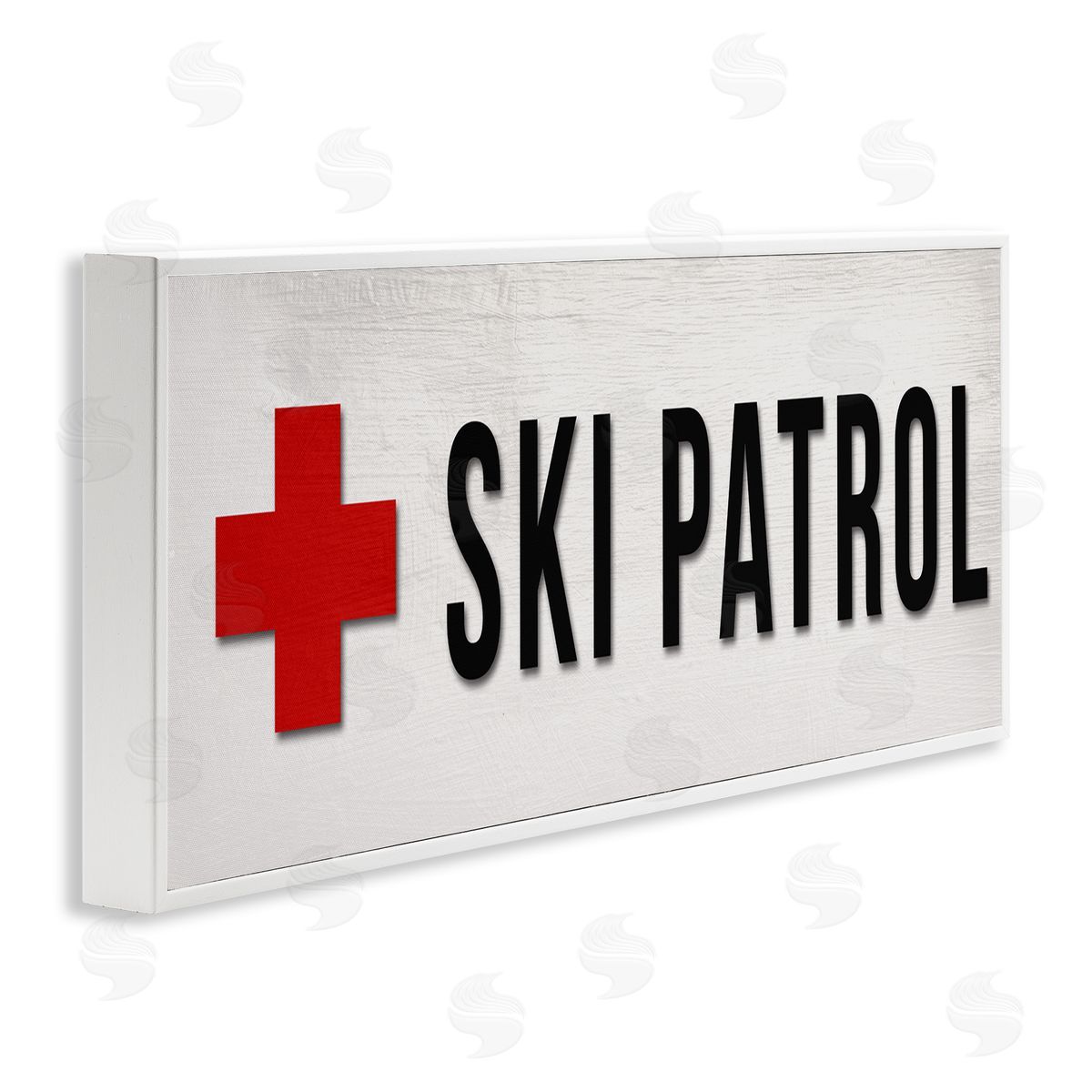 Stupell Studio Ski Patrol Red Cross Symbol Winter Mountain Sports