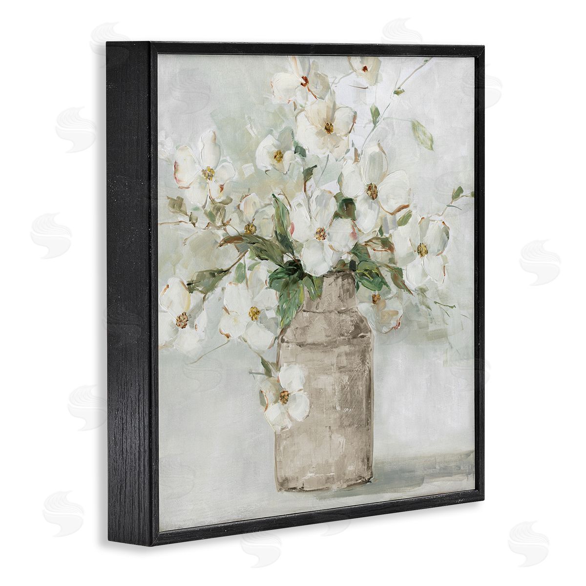 Sally Swatland Lady's Smock Floral Bouquet Rustic Milk Tin Blooming Black Framed Glicee Wall Art Print