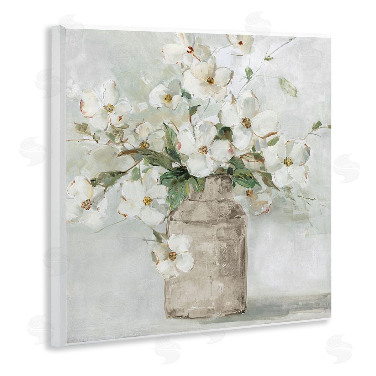 Sally Swatland Lady's Smock Floral Bouquet Rustic Milk Tin Blooming Wooden Wall Plaque Art Print