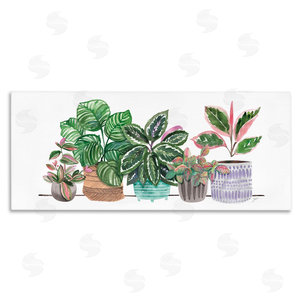 Karyn Panganiban Potted Plants Herbal Leaves Green Pattern Foliage
