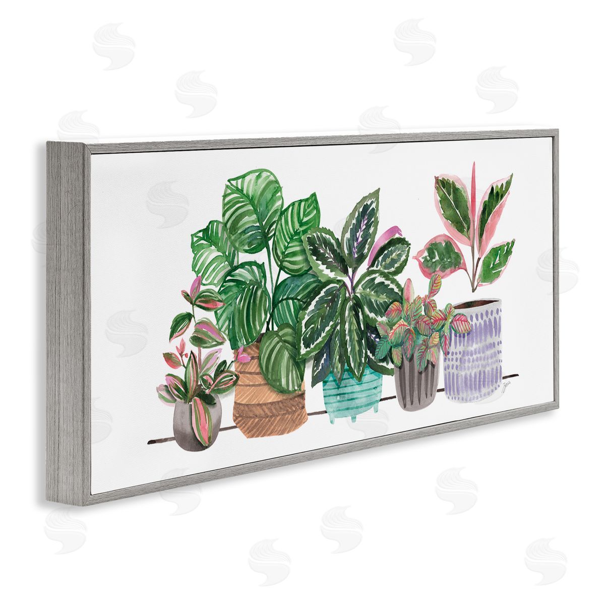 Karyn Panganiban Potted Plants Herbal Leaves Green Pattern Foliage