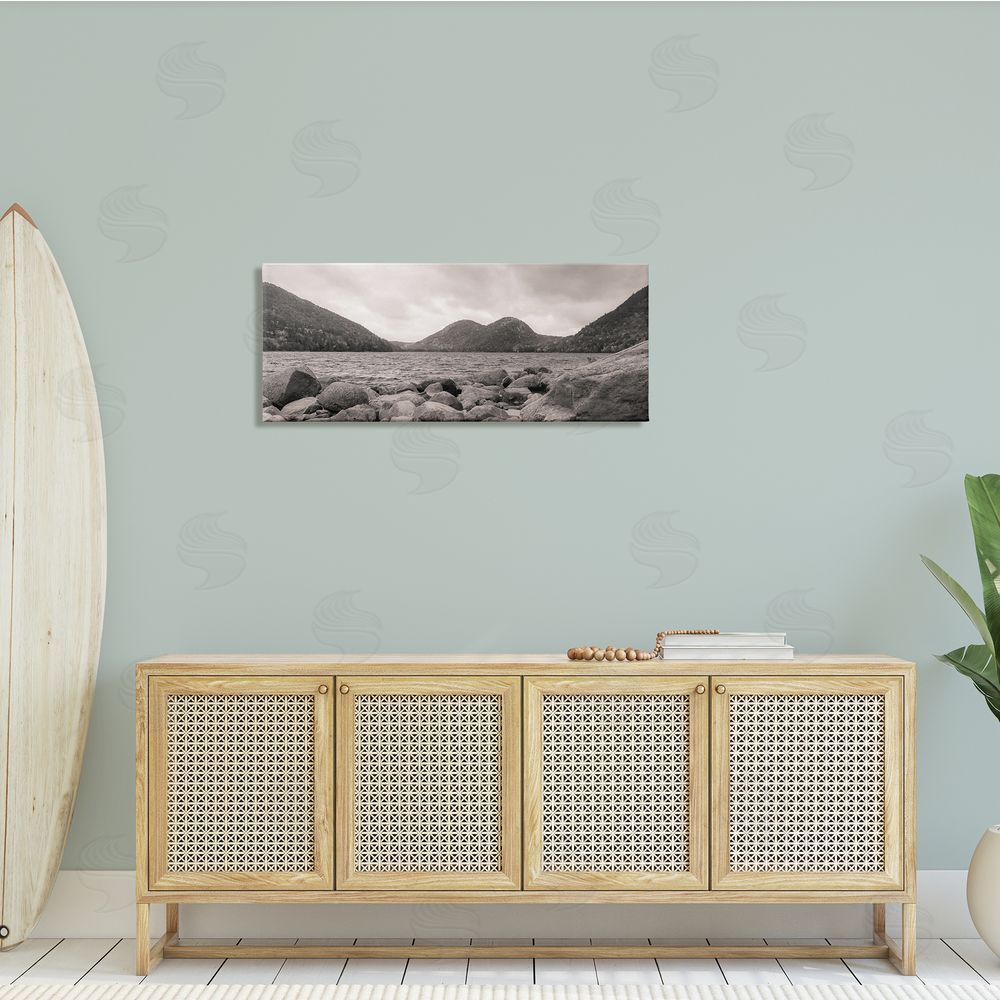 Daniel Sproul Rocky Mountain Shoreline Lake Water Black White Photography