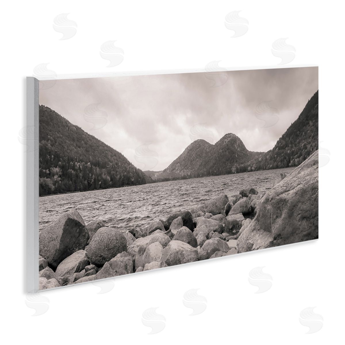 Daniel Sproul Rocky Mountain Shoreline Lake Water Black White Photography