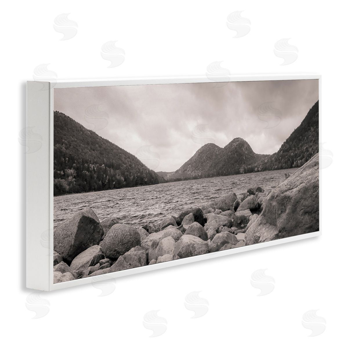 Daniel Sproul Rocky Mountain Shoreline Lake Water Black White Photography