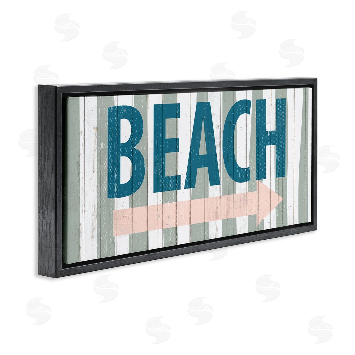 Kim Allen Beach Text Right Directional Arrow Green Stripes