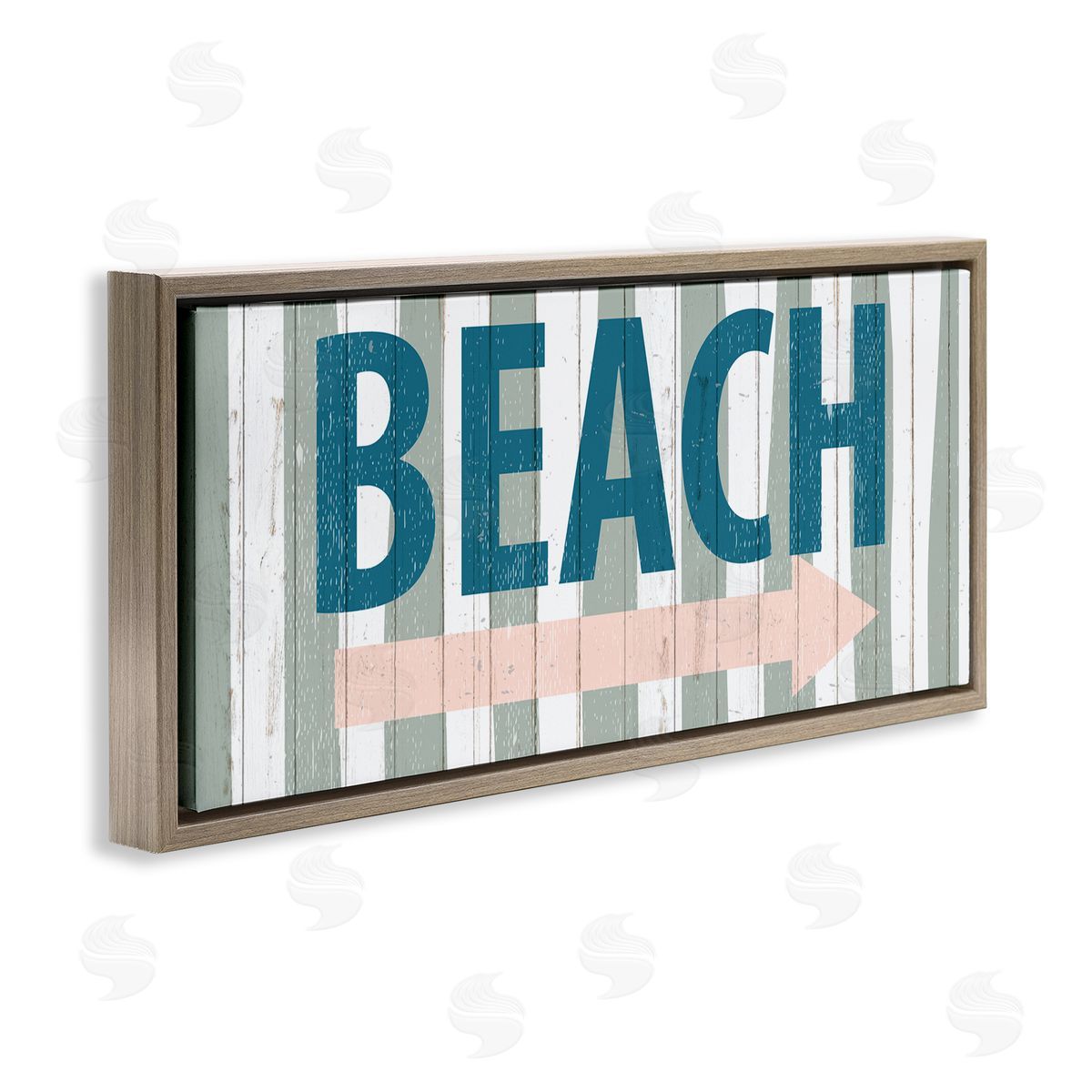 Kim Allen Beach Text Right Directional Arrow Green Stripes