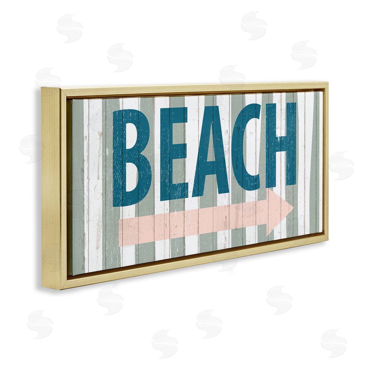 Kim Allen Beach Text Right Directional Arrow Green Stripes