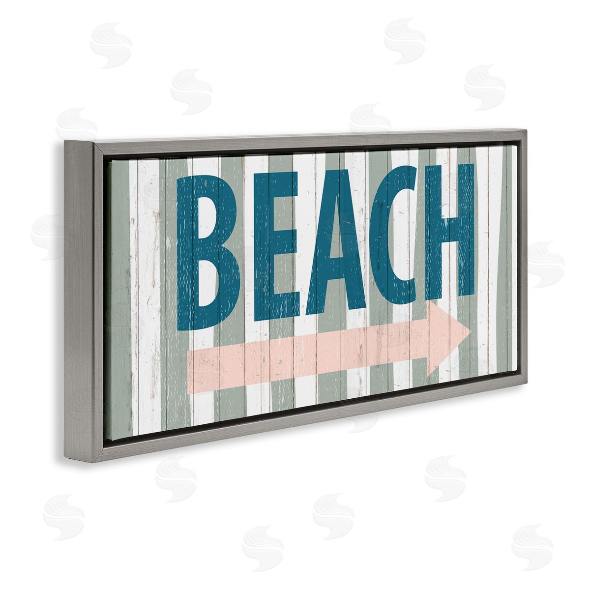 Kim Allen Beach Text Right Directional Arrow Green Stripes