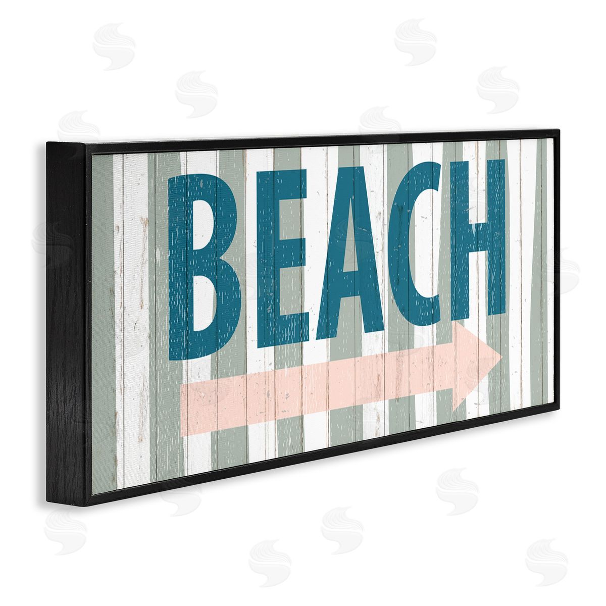 Kim Allen Beach Text Right Directional Arrow Green Stripes