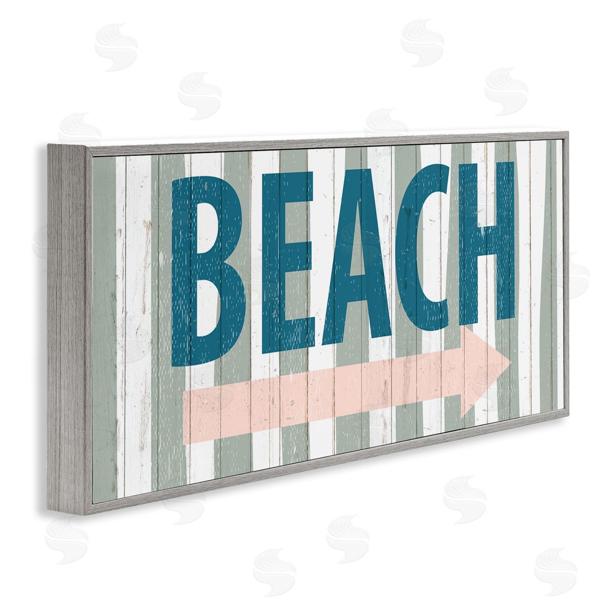 Kim Allen Beach Text Right Directional Arrow Green Stripes