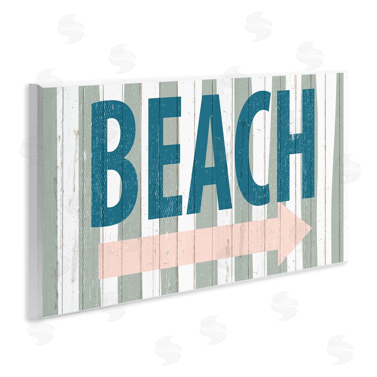 Kim Allen Beach Text Right Directional Arrow Green Stripes