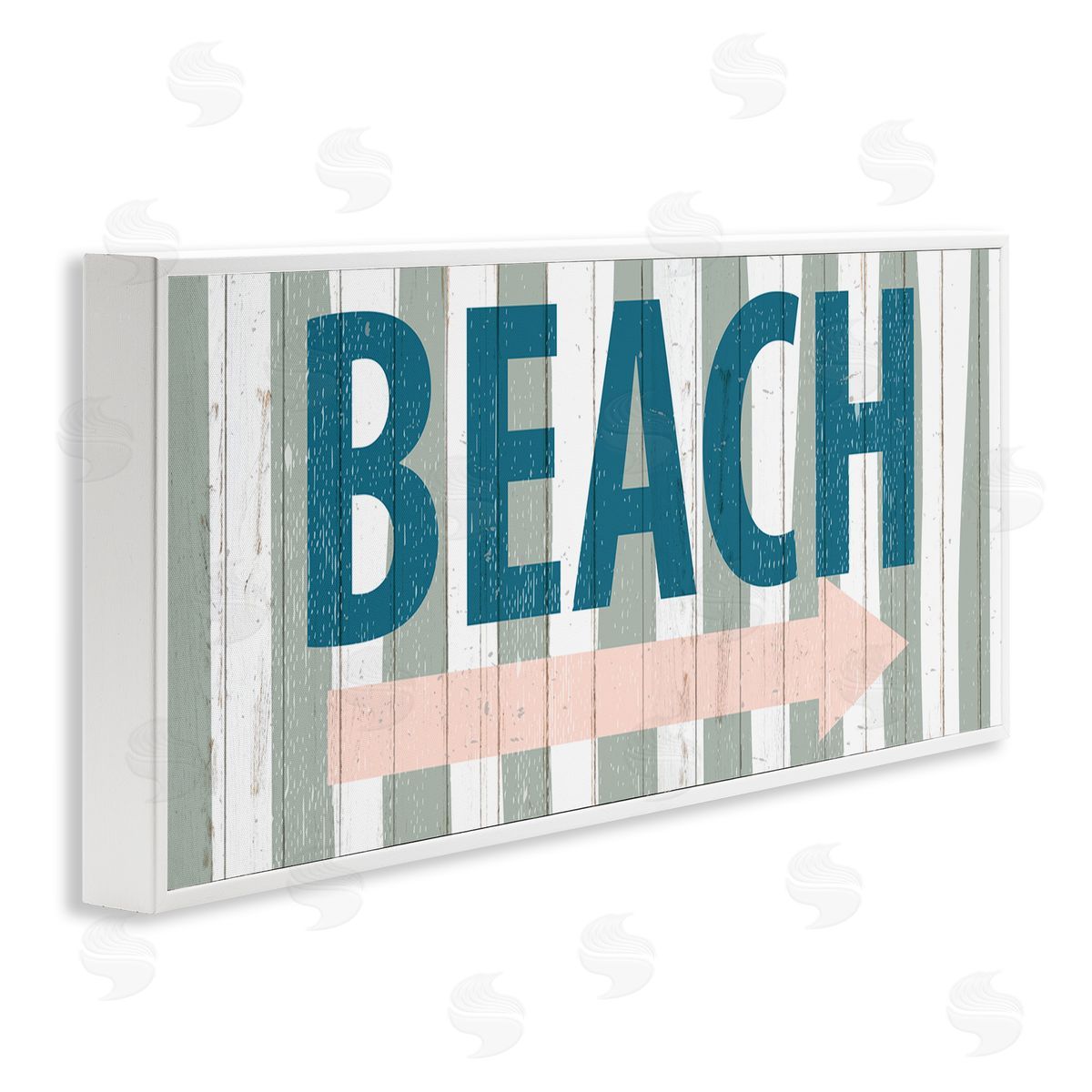 Kim Allen Beach Text Right Directional Arrow Green Stripes