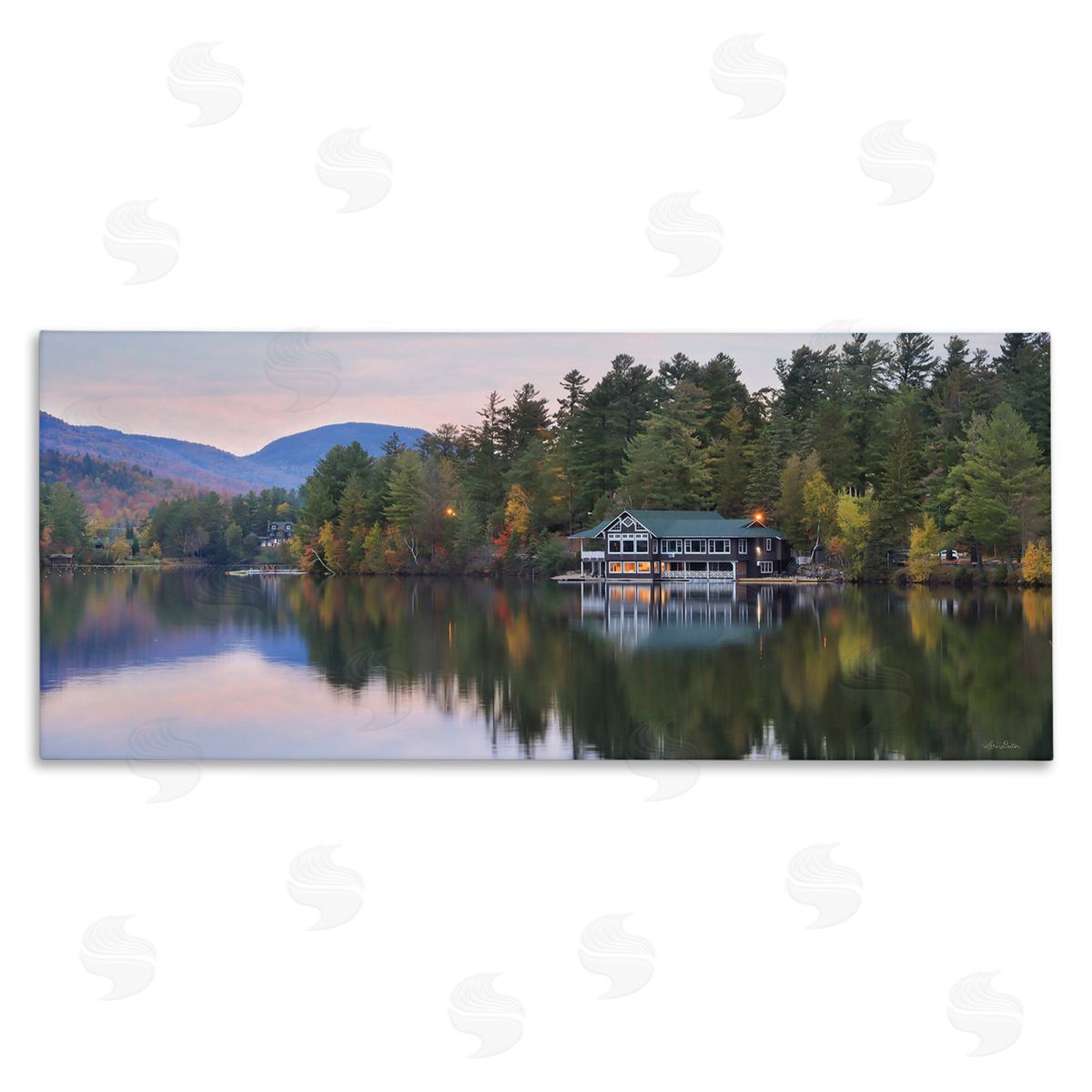 Lori Deiter Outdoor Lake House Landscape Autumn Fir Trees Photography