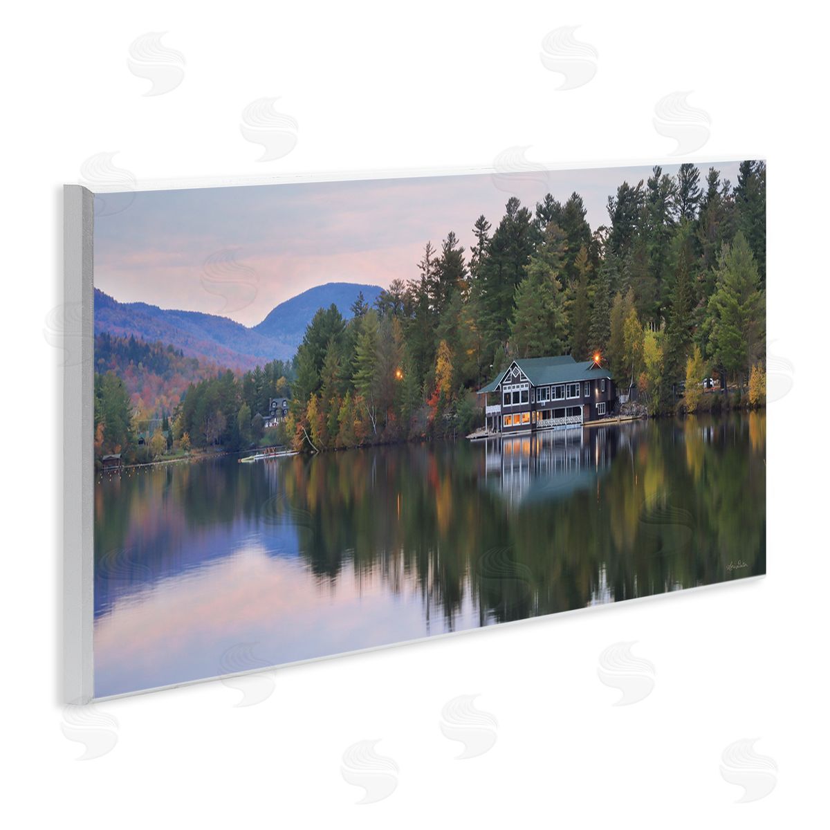 Lori Deiter Outdoor Lake House Landscape Autumn Fir Trees Photography