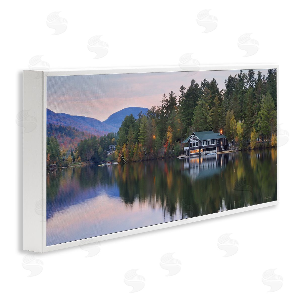 Lori Deiter Outdoor Lake House Landscape Autumn Fir Trees Photography