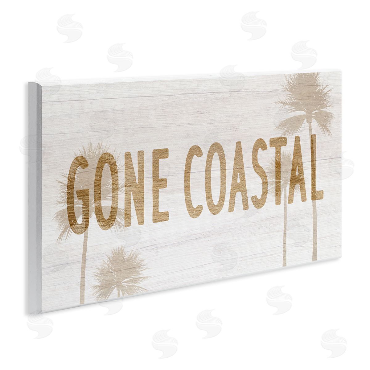 Stupell Studio Gone Coastal Beach Pun Funny Tropical Palm Trees