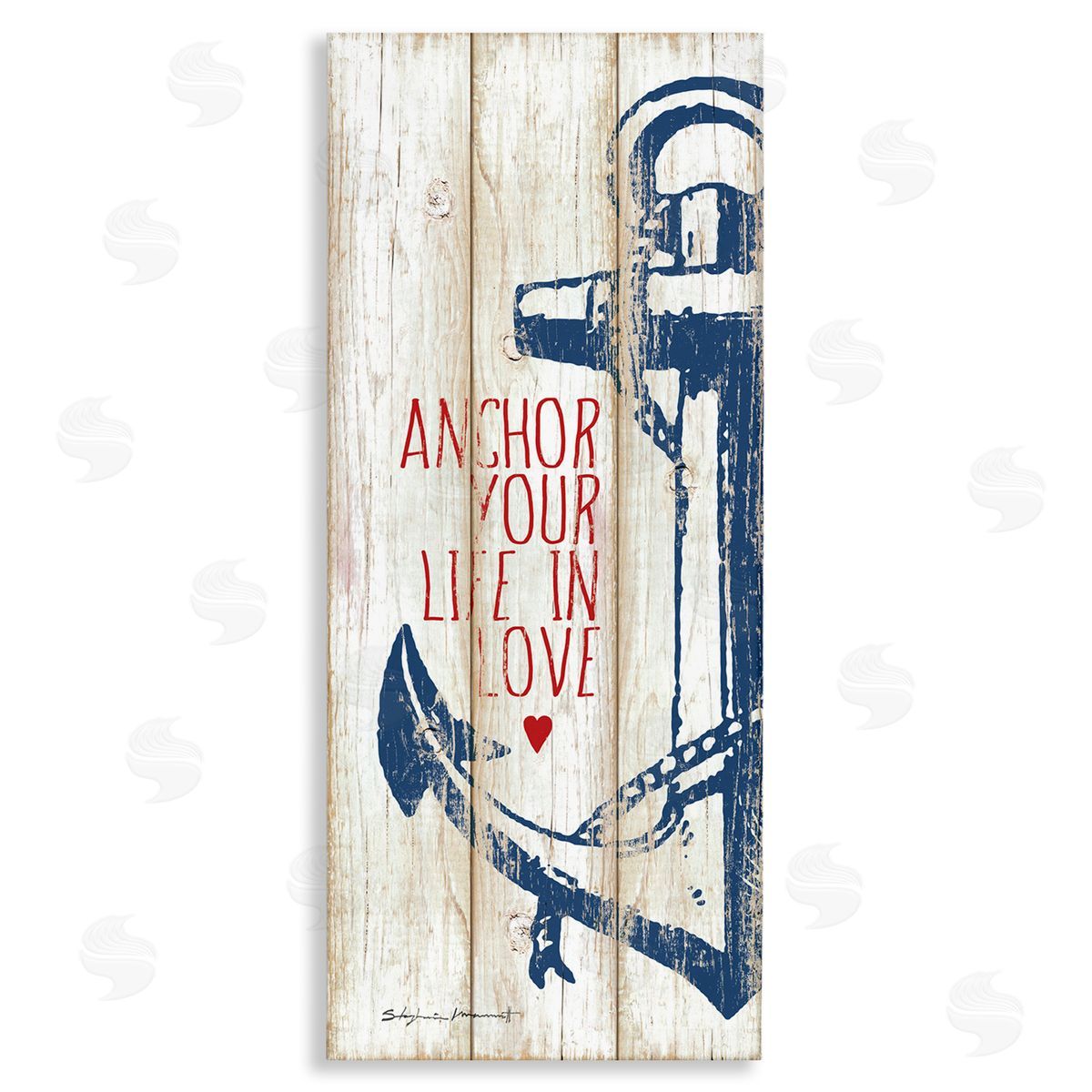 Stephanie Workman Marrott Anchor Your Life in Love Quote Red Heart