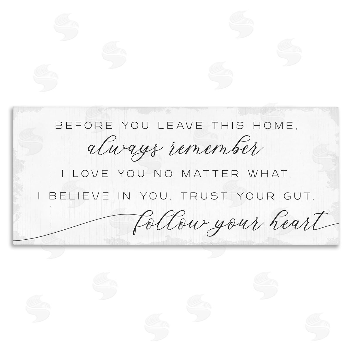 Stupell Studio Trust Your Gut Follow Heart Motivational Family Phrase