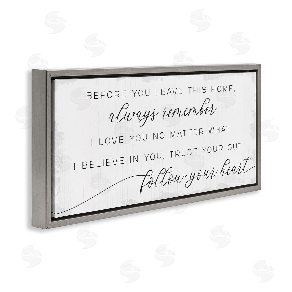 Stupell Studio Trust Your Gut Follow Heart Motivational Family Phrase