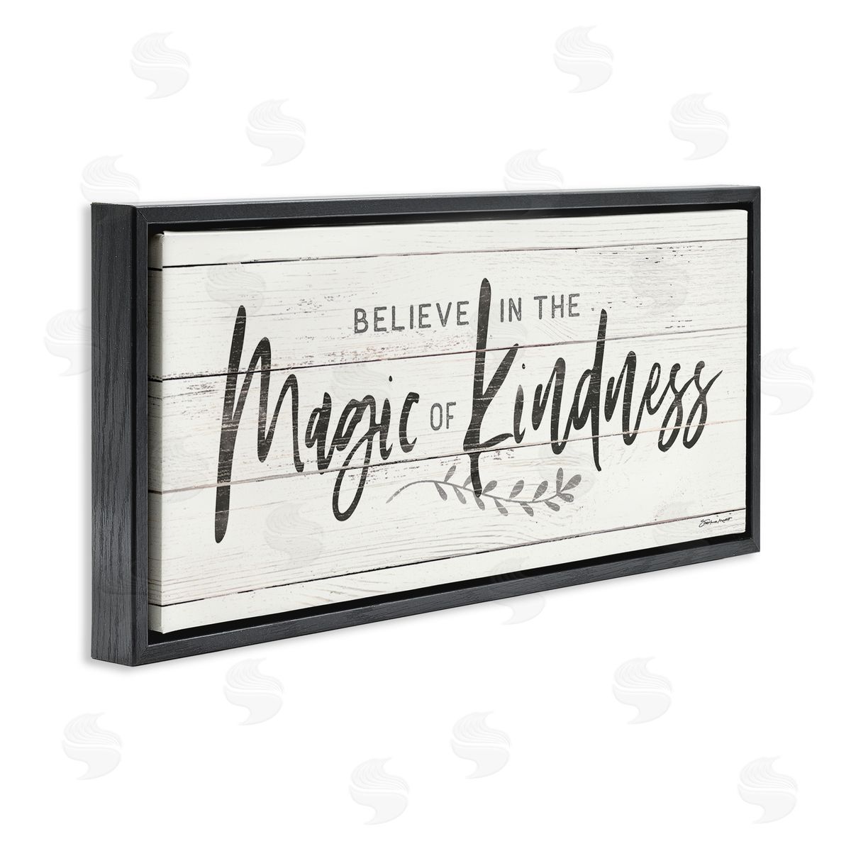 Stephanie Workman Marrott Believe Magic of Kindness Phrase Country Planked Pattern