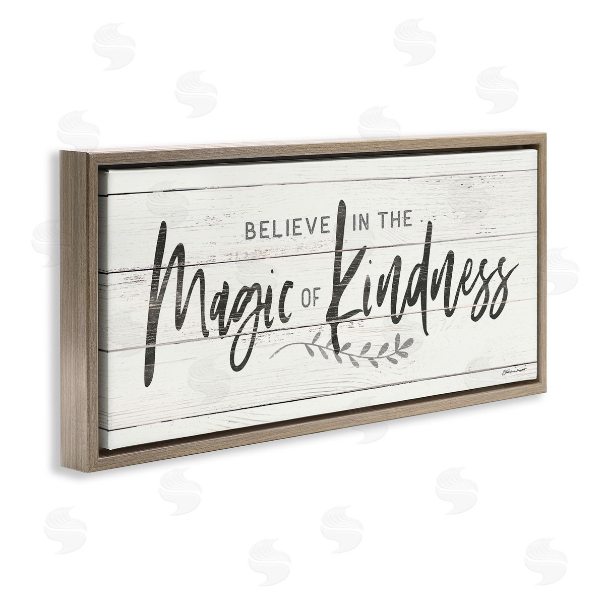 Stephanie Workman Marrott Believe Magic of Kindness Phrase Country Planked Pattern