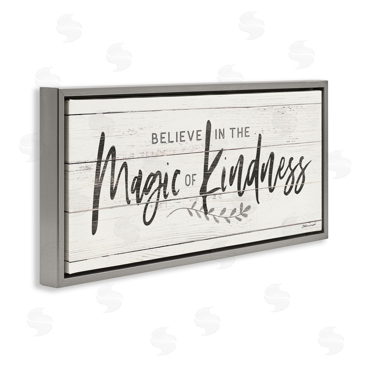 Stephanie Workman Marrott Believe Magic of Kindness Phrase Country Planked Pattern
