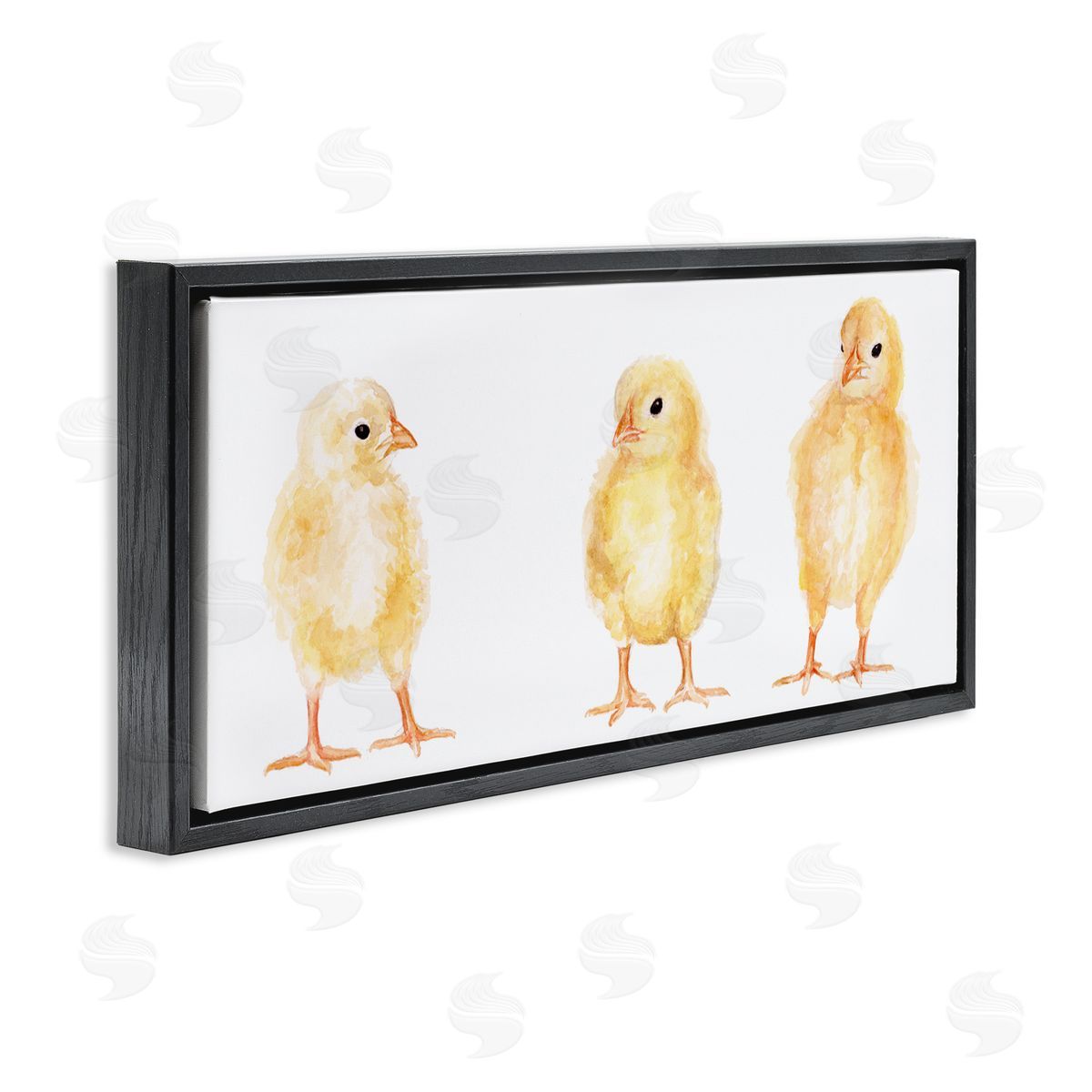 Fox Hollow Studios Baby Chick Trio Watercolor Portrait Kids' Wild Animals