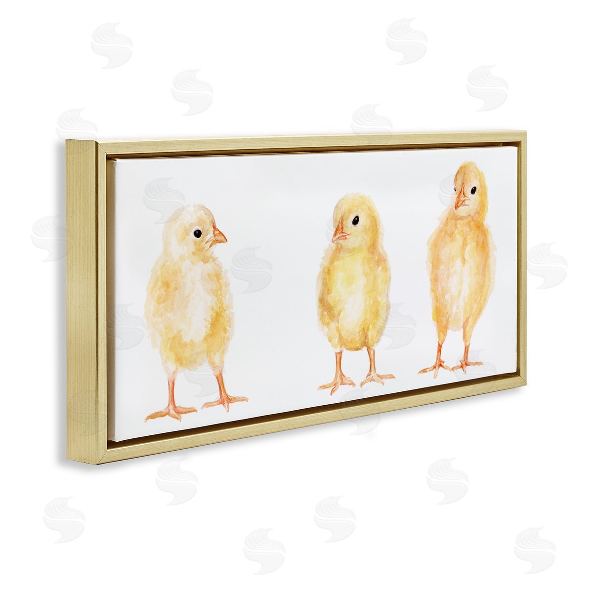Fox Hollow Studios Baby Chick Trio Watercolor Portrait Kids' Wild Animals