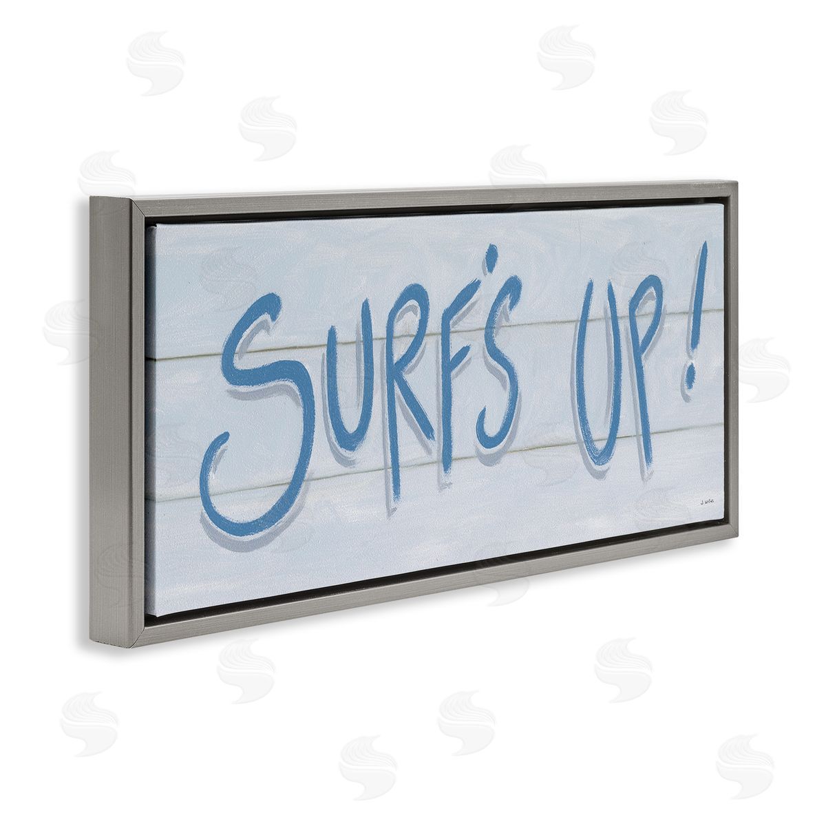 James Wiens Surf's Up Nautical Beach Phrase Soft Blue Typography